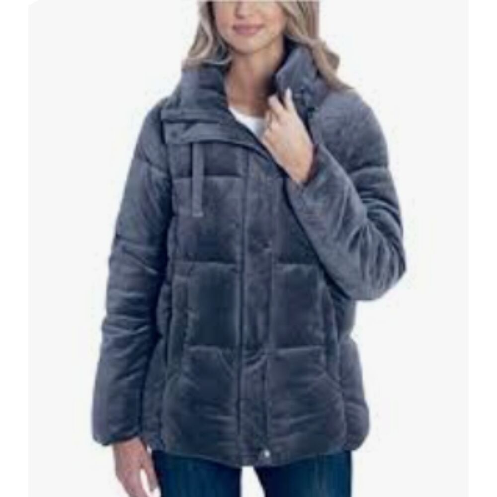ISAAC MIZRAHI LIVE Velvet Puffer Jacket Size Large